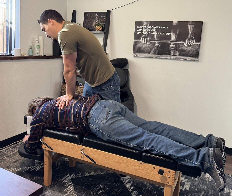 Chiropractic adjustment at Trinity Chiropractic Center